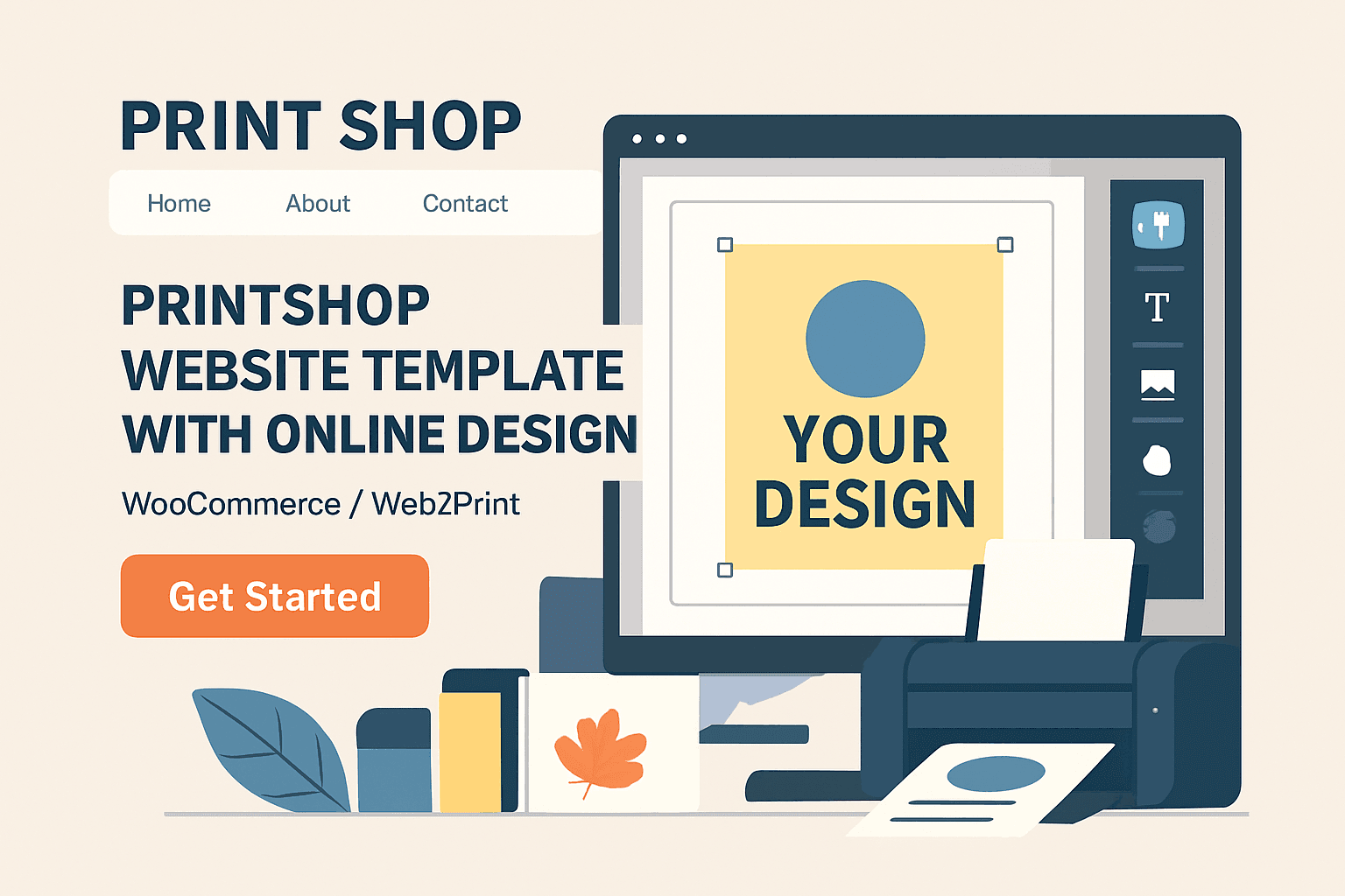 Installation for Printshop Website Template with Online Design (WooCommerce/Web2Print)