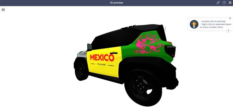 3D Car Wrap Design Solution
